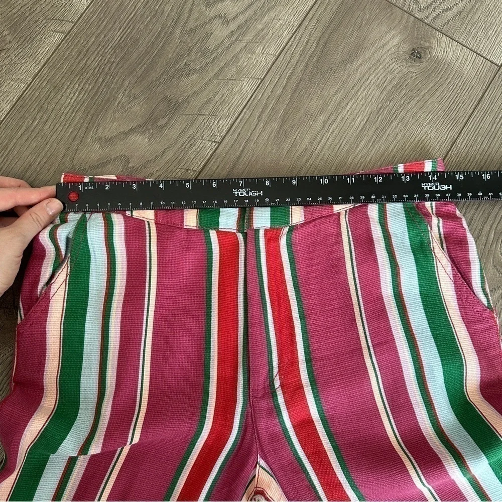 Free People La Paz Crop Flare Striped Pants size 2